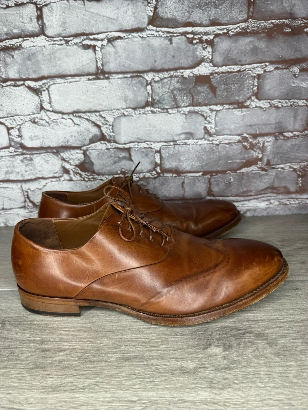 Paul Smith Brown Leather Wingtip Dress Lace Up Oxfords Shoes Men Sz 43EU/10M US